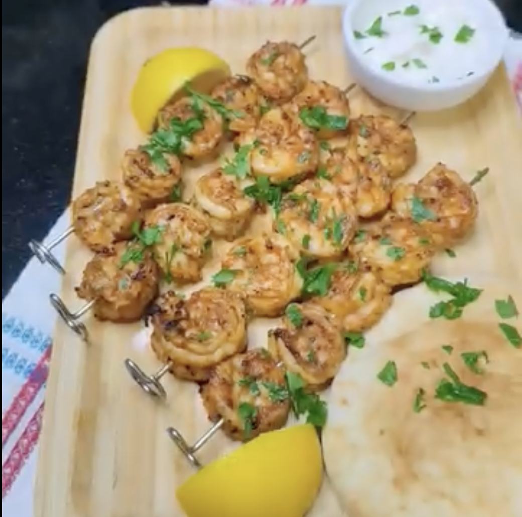 Easy Air Fryer Shrimp Skewers