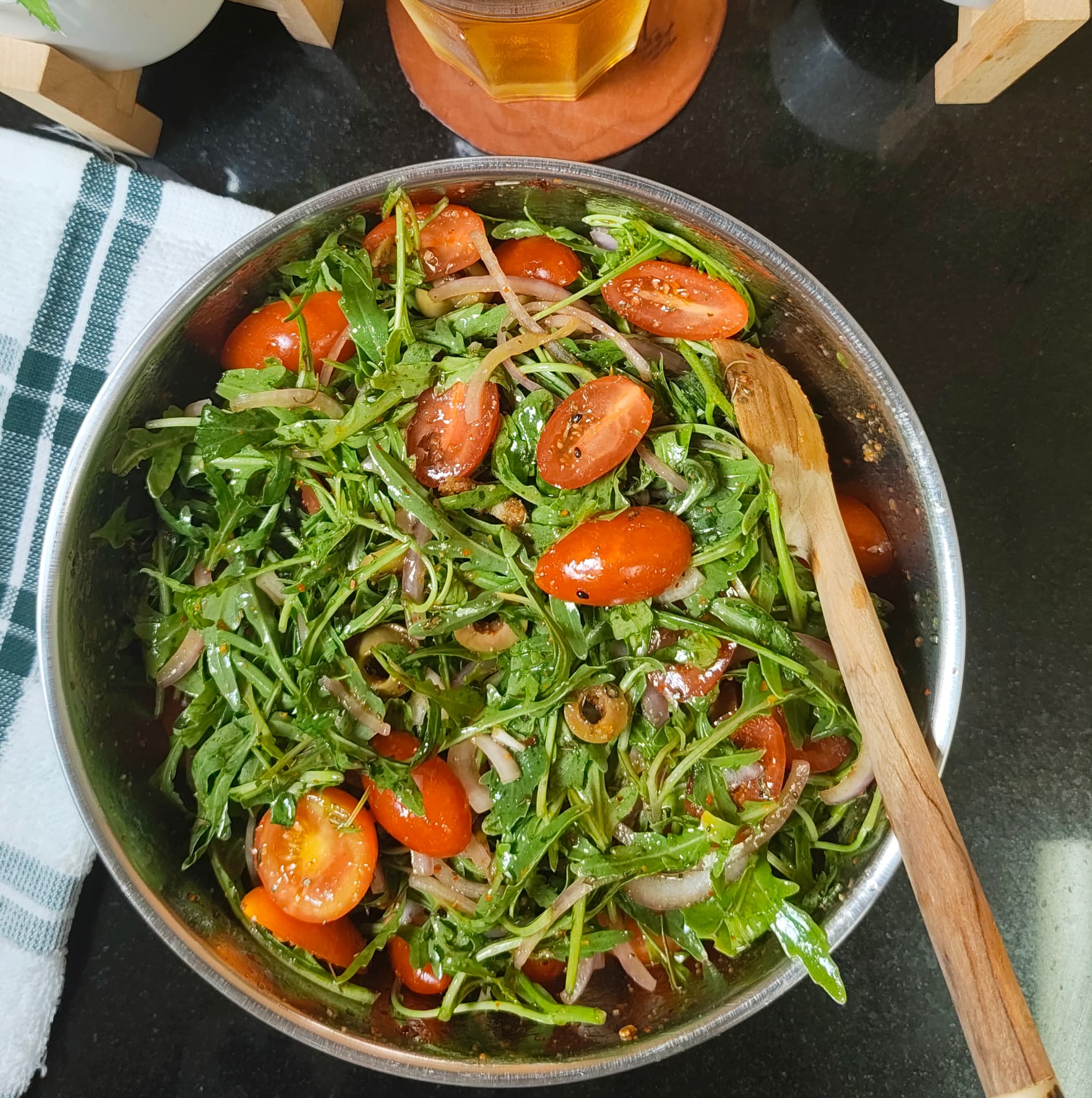 Rocca Salad with Caramelised Onions