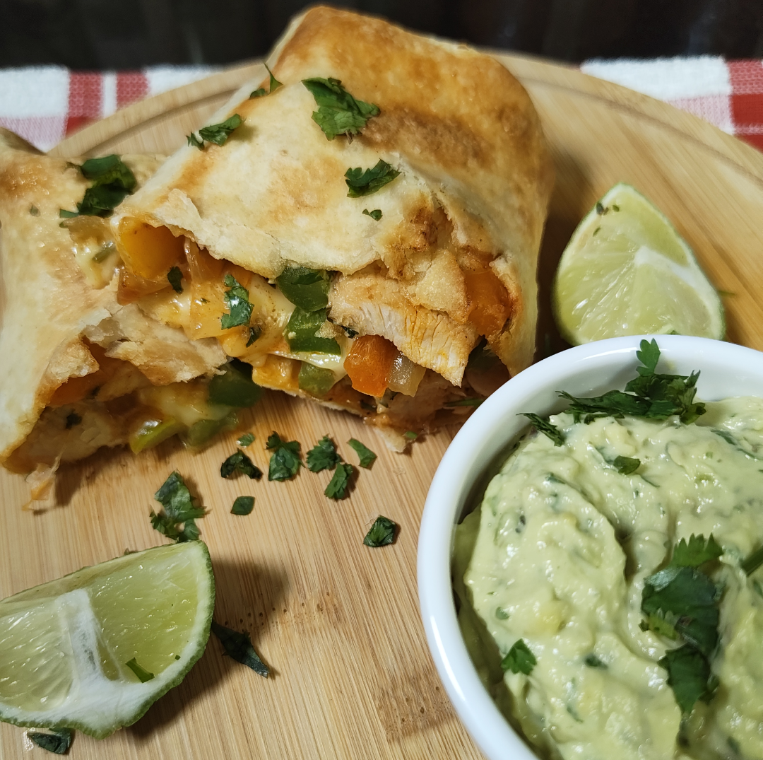 Air Fryer Chicken Fajita Wraps