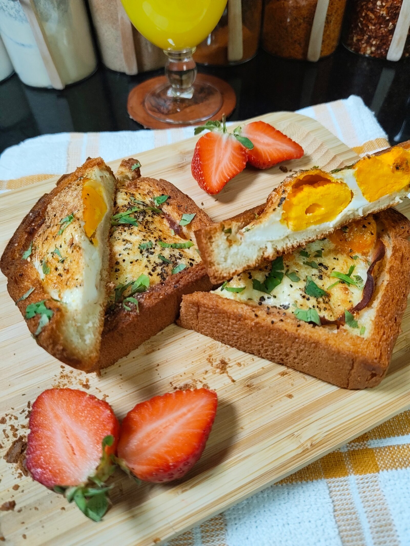 Air Fryer Eggs in a Hole