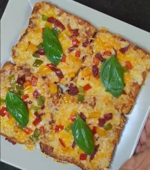 Cheesy Air Fryer Bread Pizza